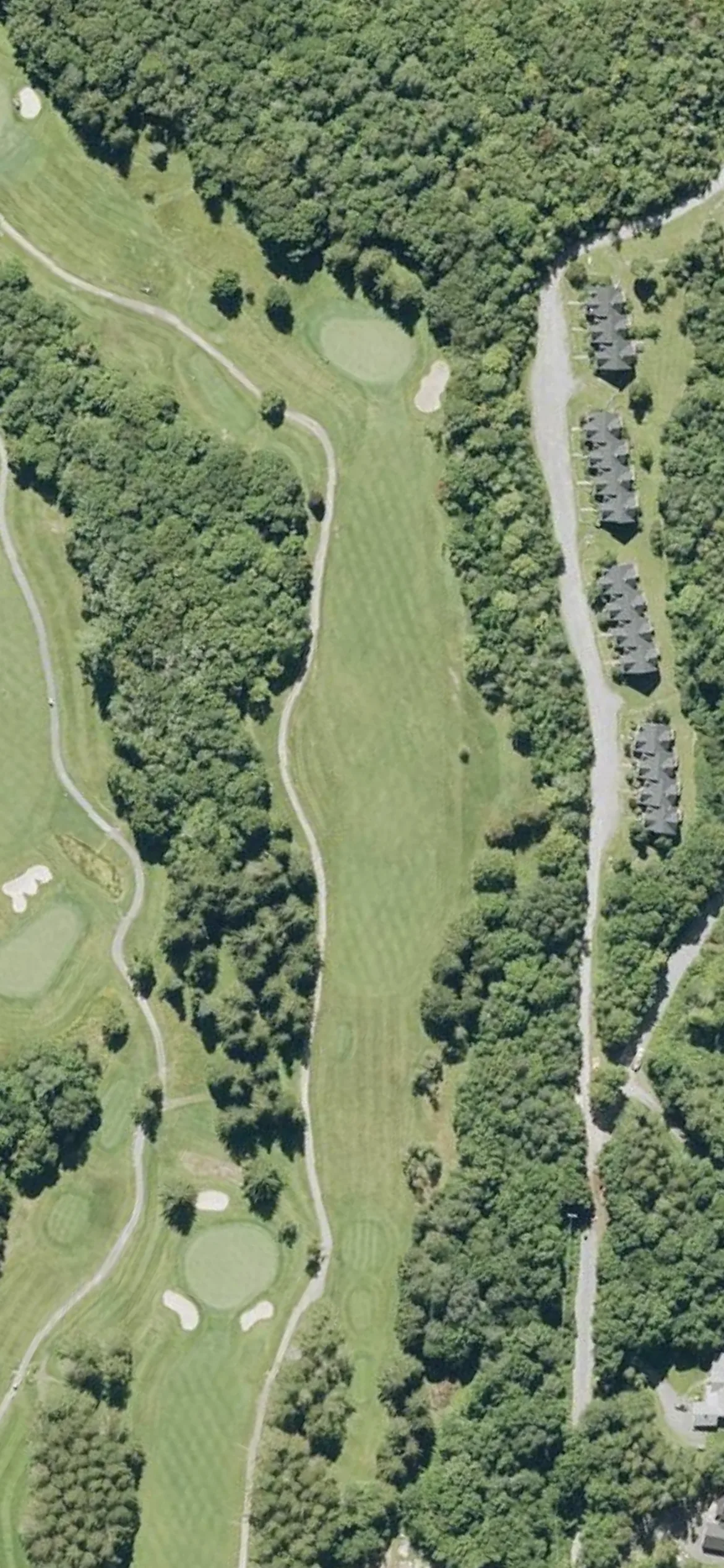 Mount Snow Country Club hole 11 aerial preview, par 4, 393 yards