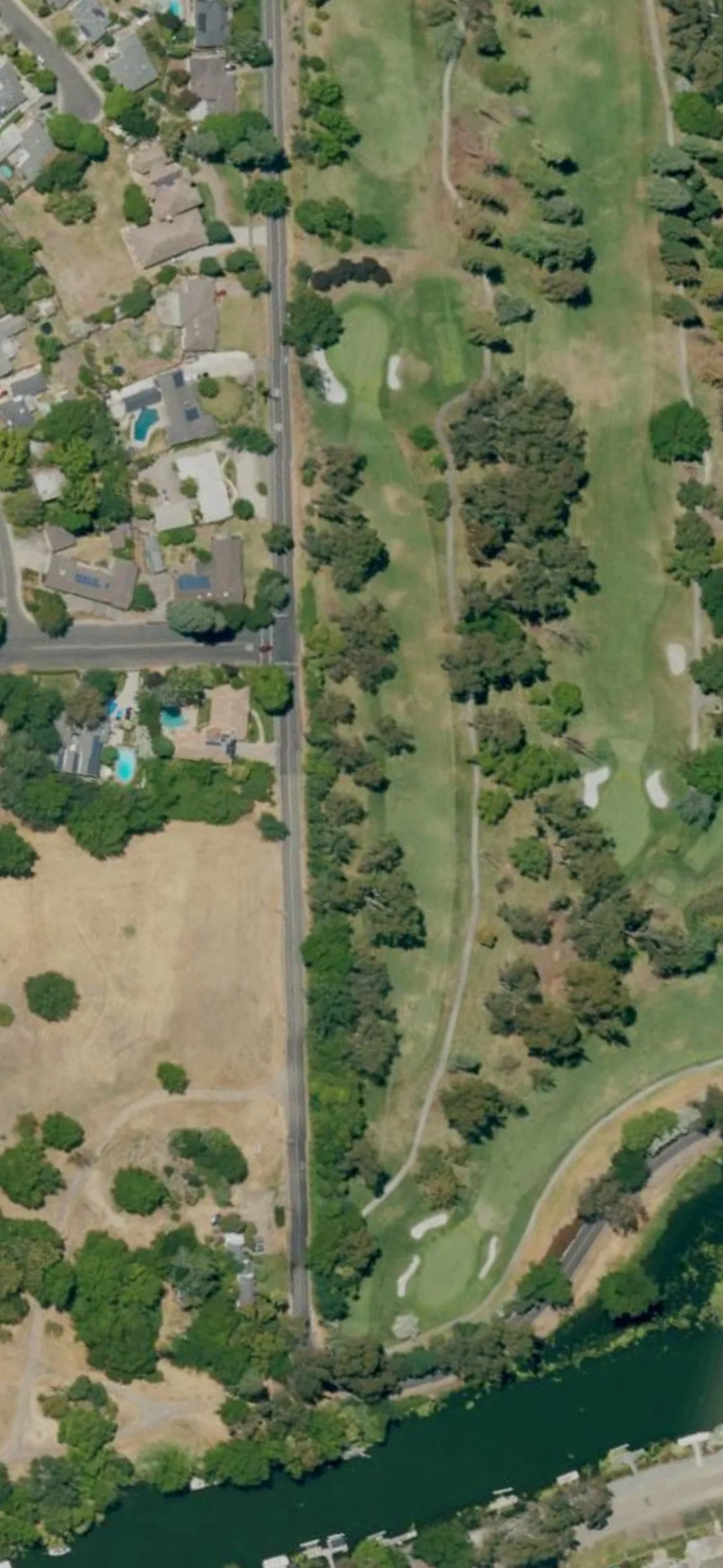 Stockton GCC hole 5 aerial preview, par 4, 396 yards