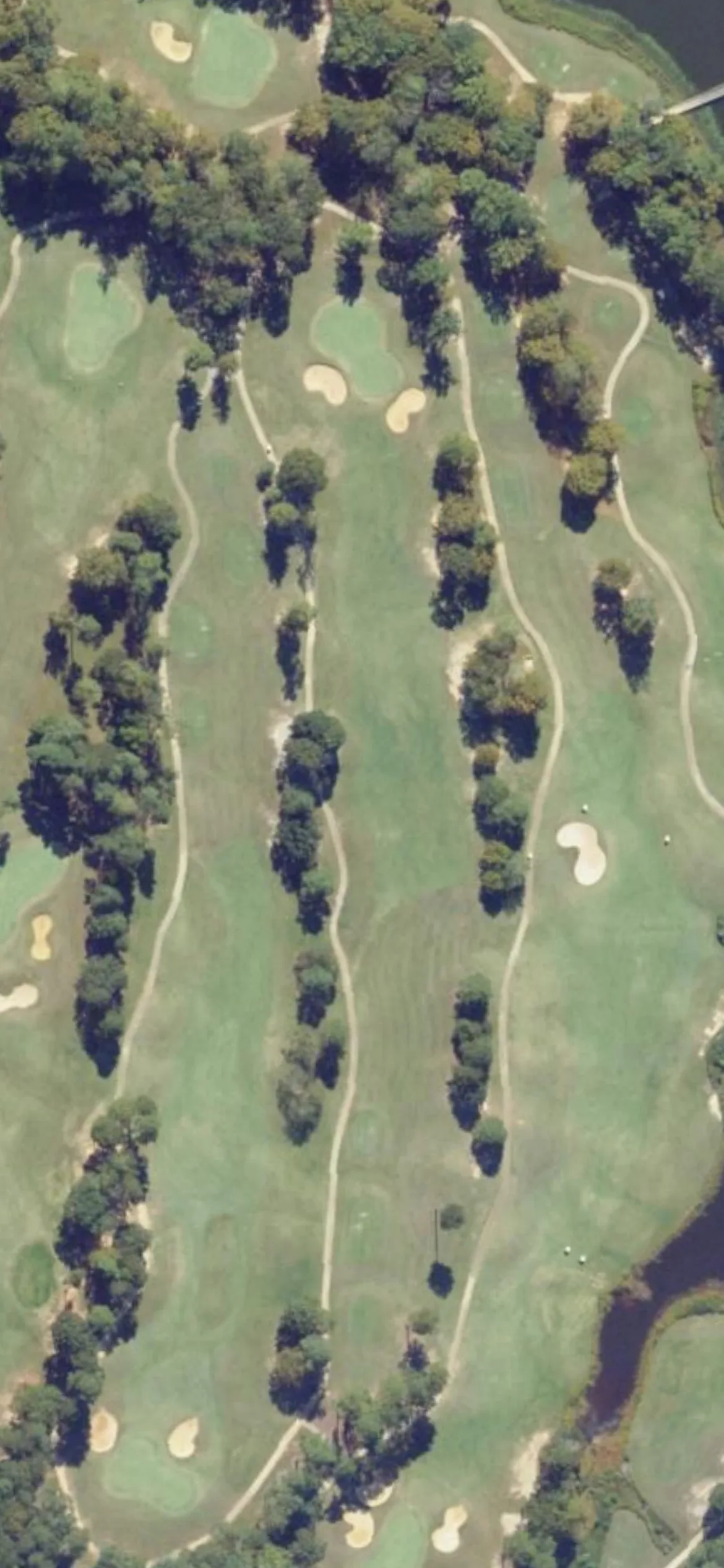 Kiskiack Golf Club hole 7 aerial preview, par 4, 401 yards