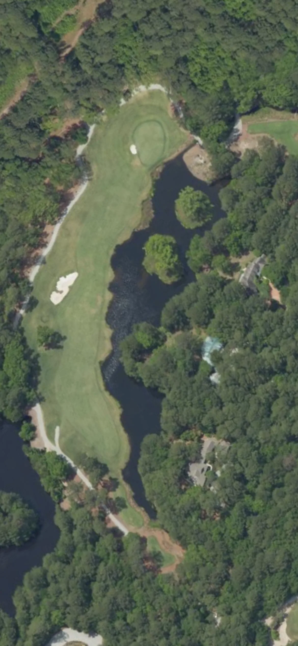 Old Tabby Links hole 2 aerial preview, par 4, 417 yards