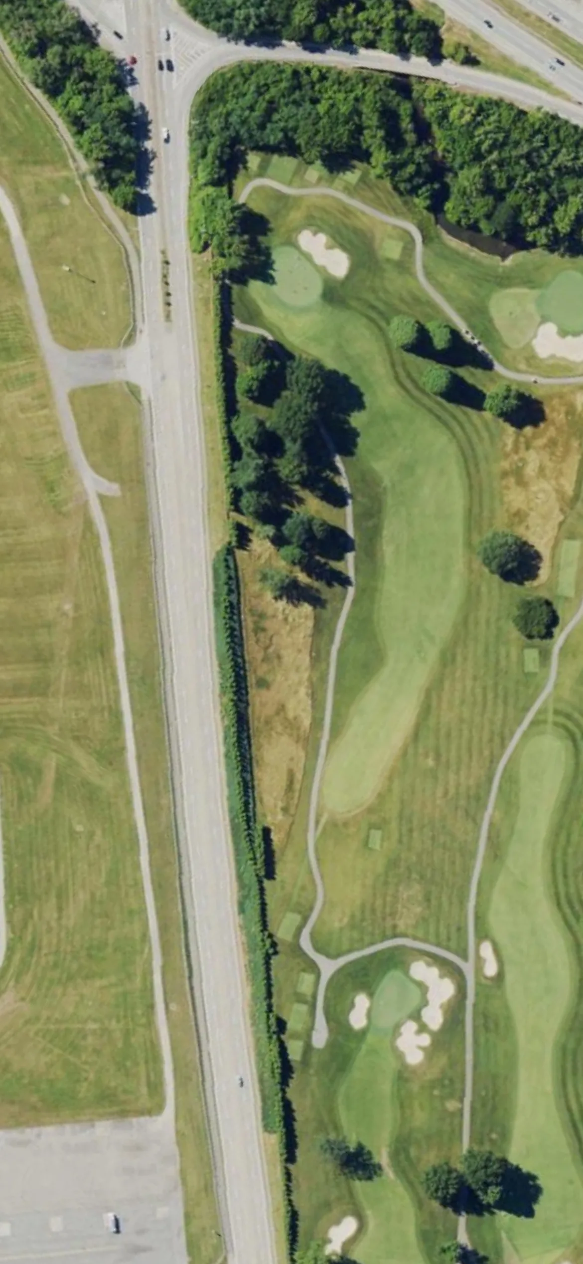 Big Spring Country Club hole 5 aerial preview, par 4, 433 yards