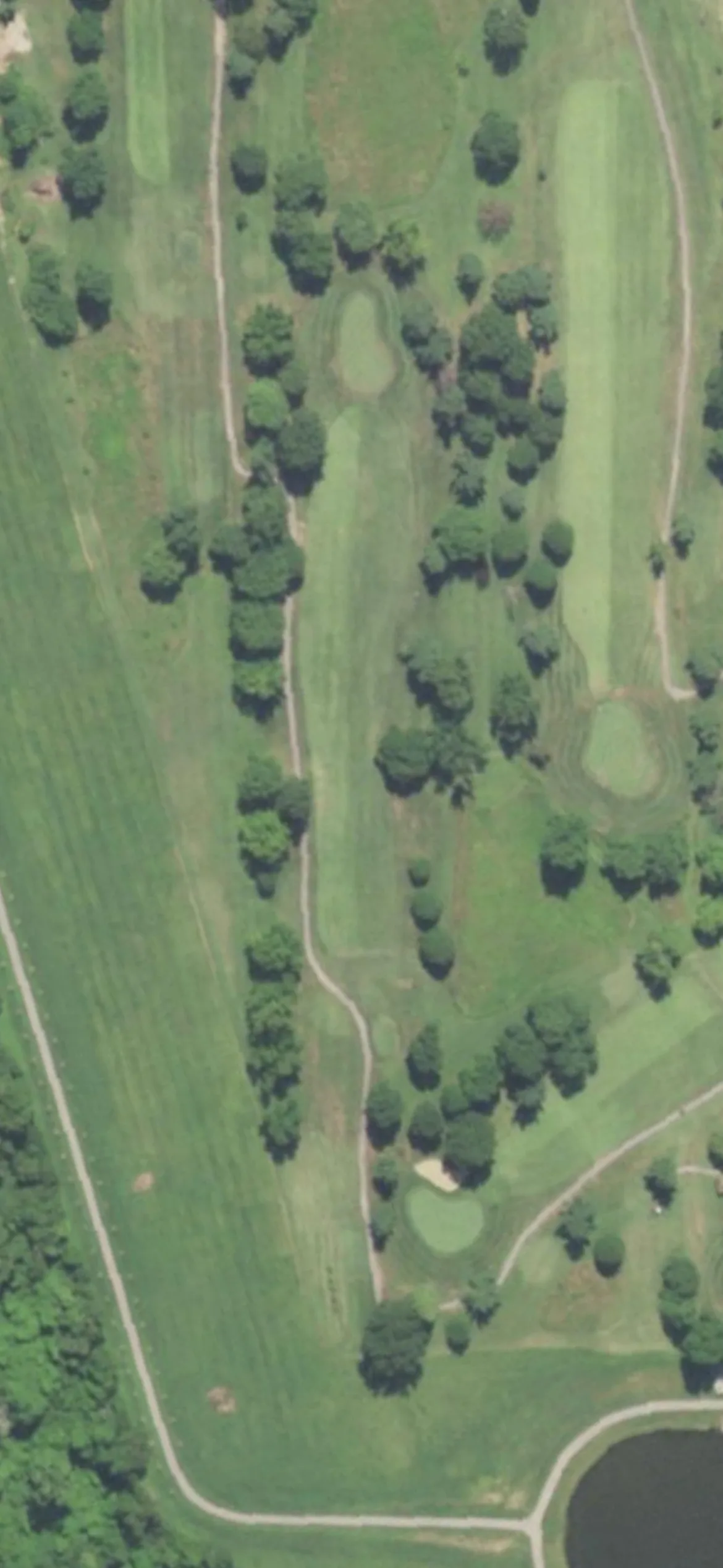Tamarack Country Club hole 13 aerial preview, par 4, 397 yards