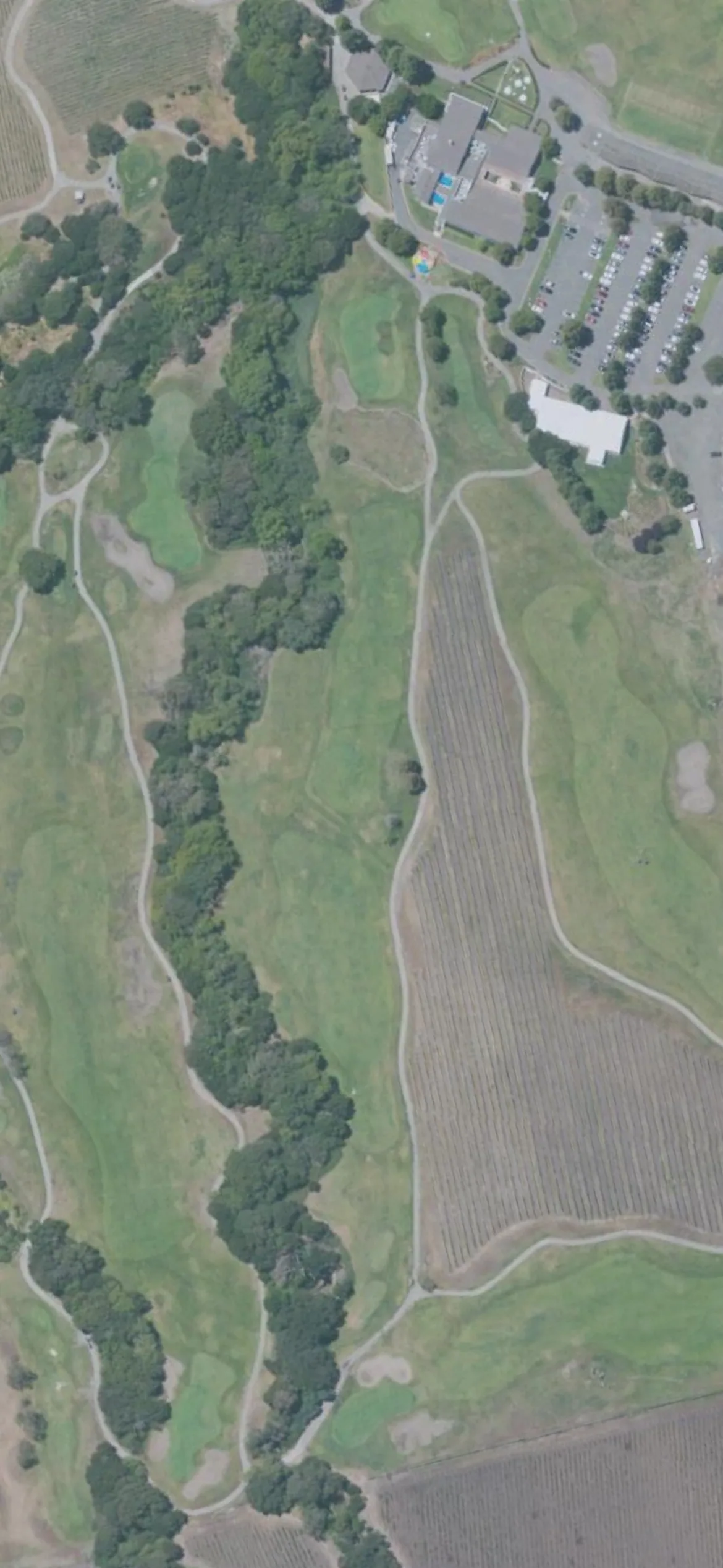 Chardonnay GC hole 18 aerial preview, par 5, 468 yards