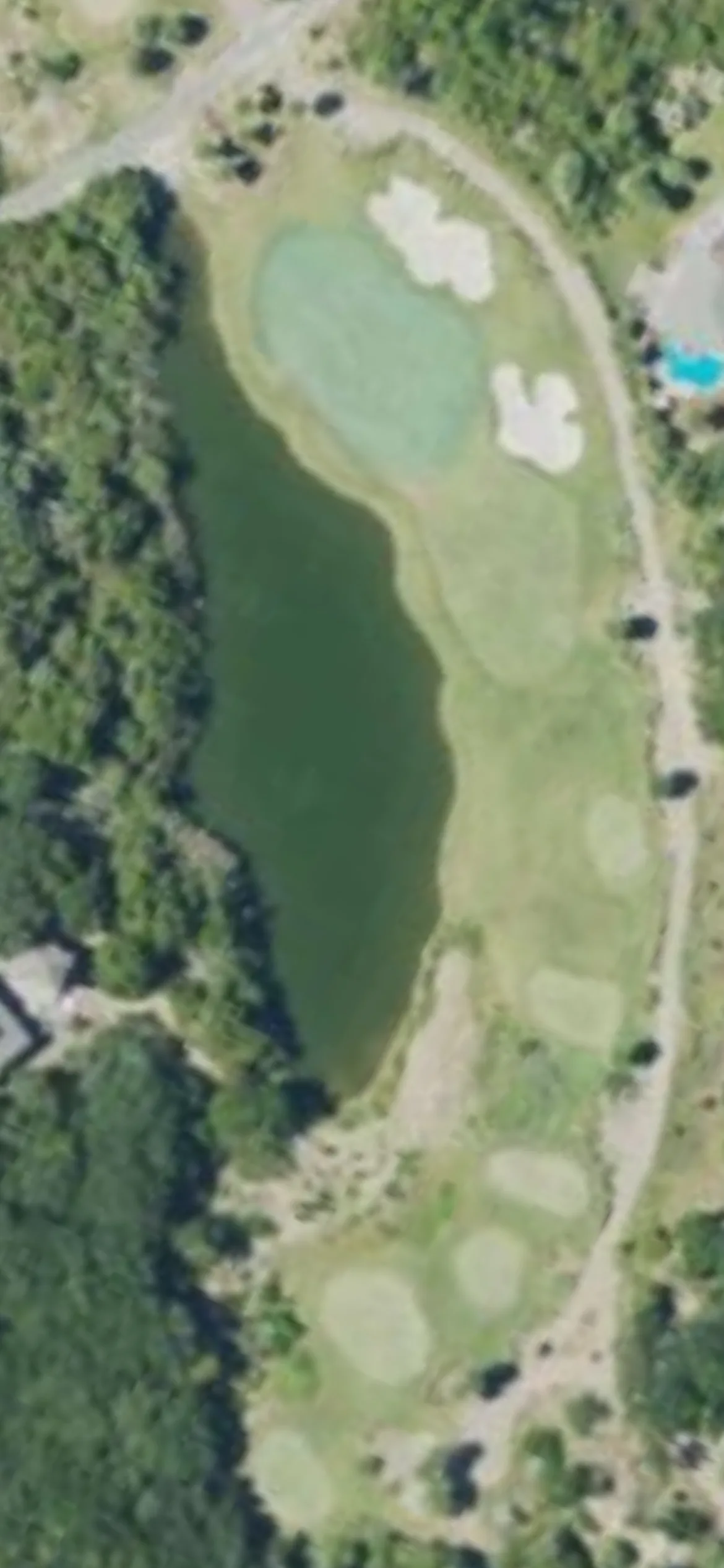 Bald Head Island Club hole 8 aerial preview, par 3, 169 yards