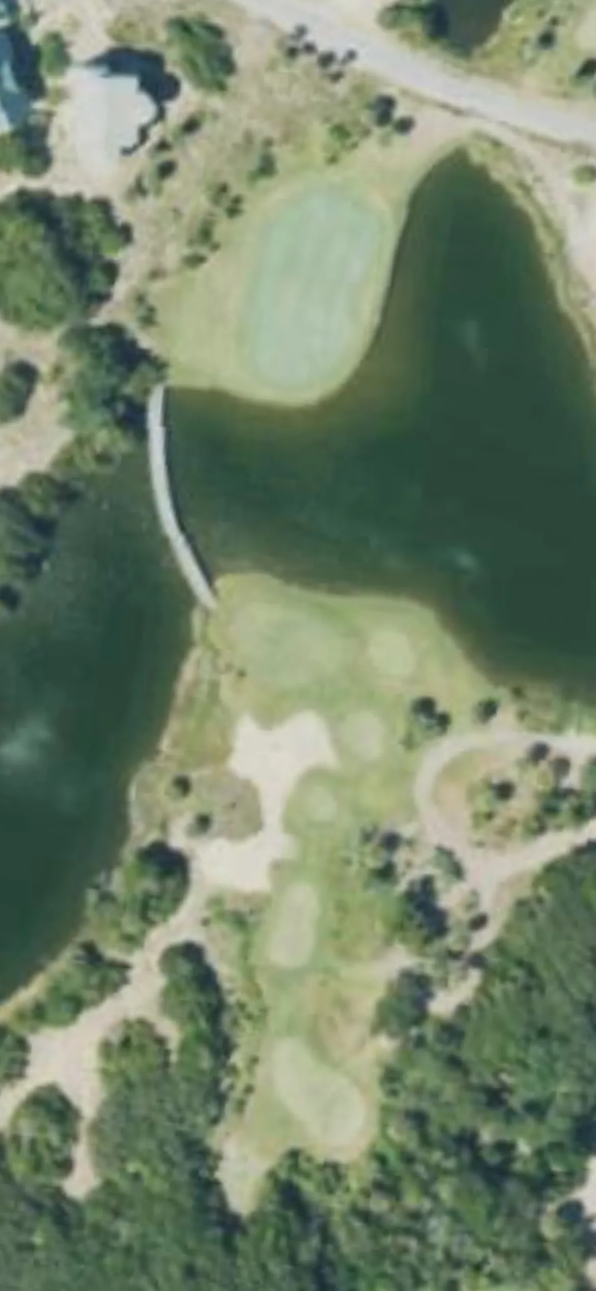 Bald Head Island Club hole 16 aerial preview, par 3, 183 yards