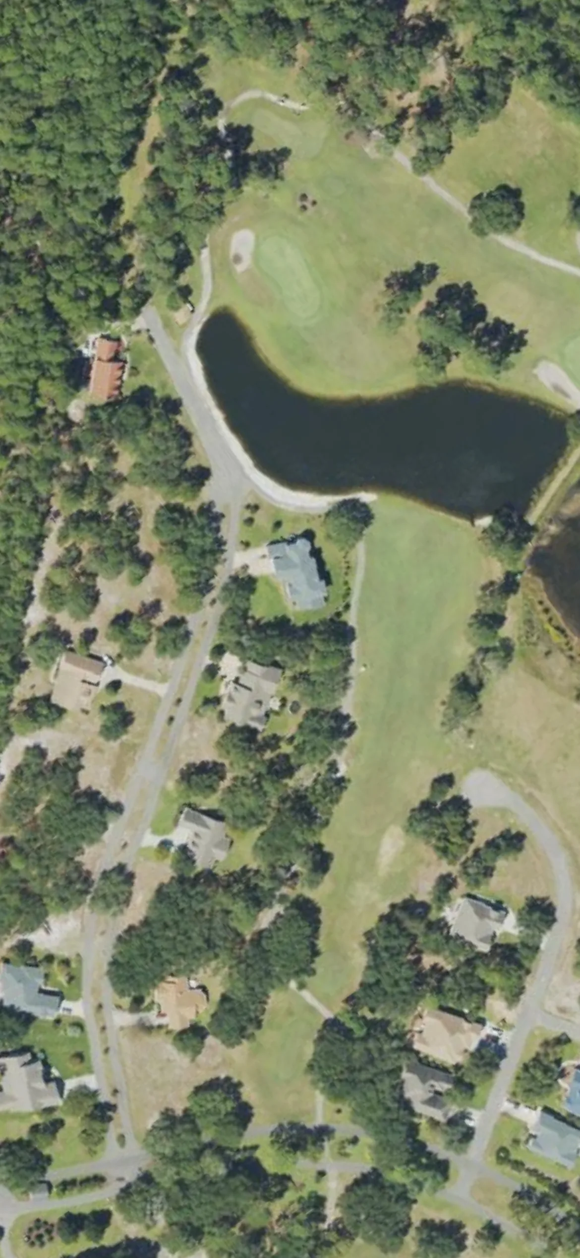 Lockwood Folly CC hole 5 aerial preview, par 4, 362 yards
