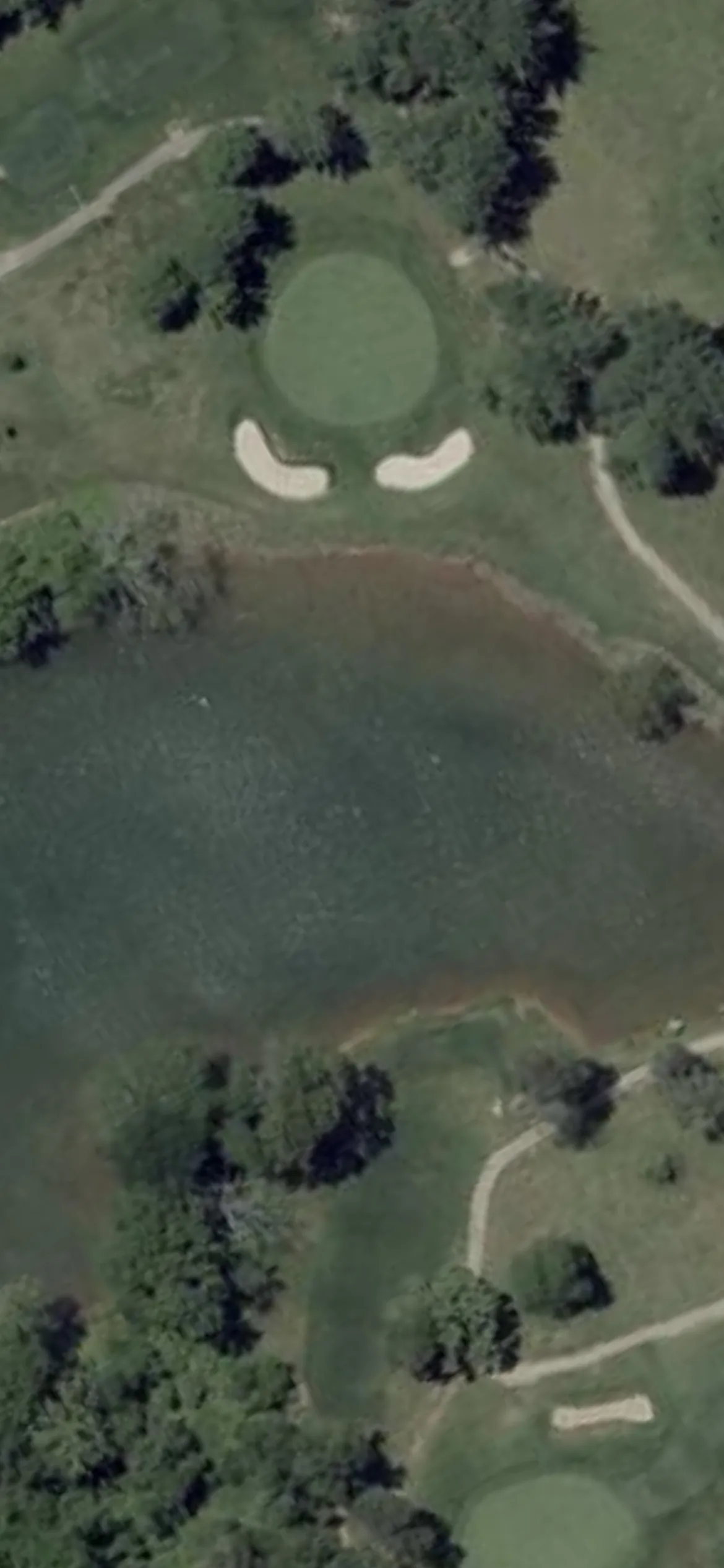 Pine Ridge Golf Course hole 14 aerial preview, par 3, 192 yards