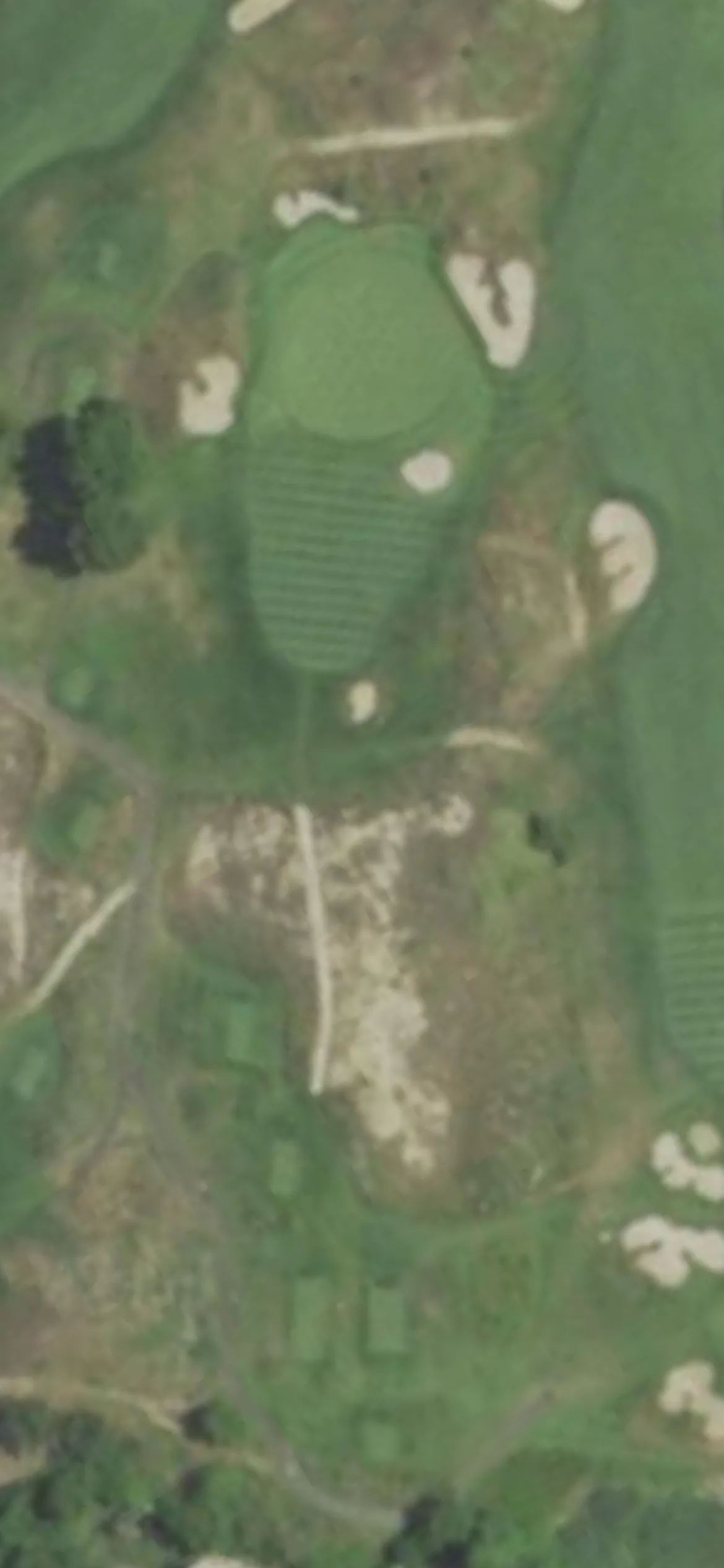 Seawane Club hole 14 aerial preview, par 3, 214 yards