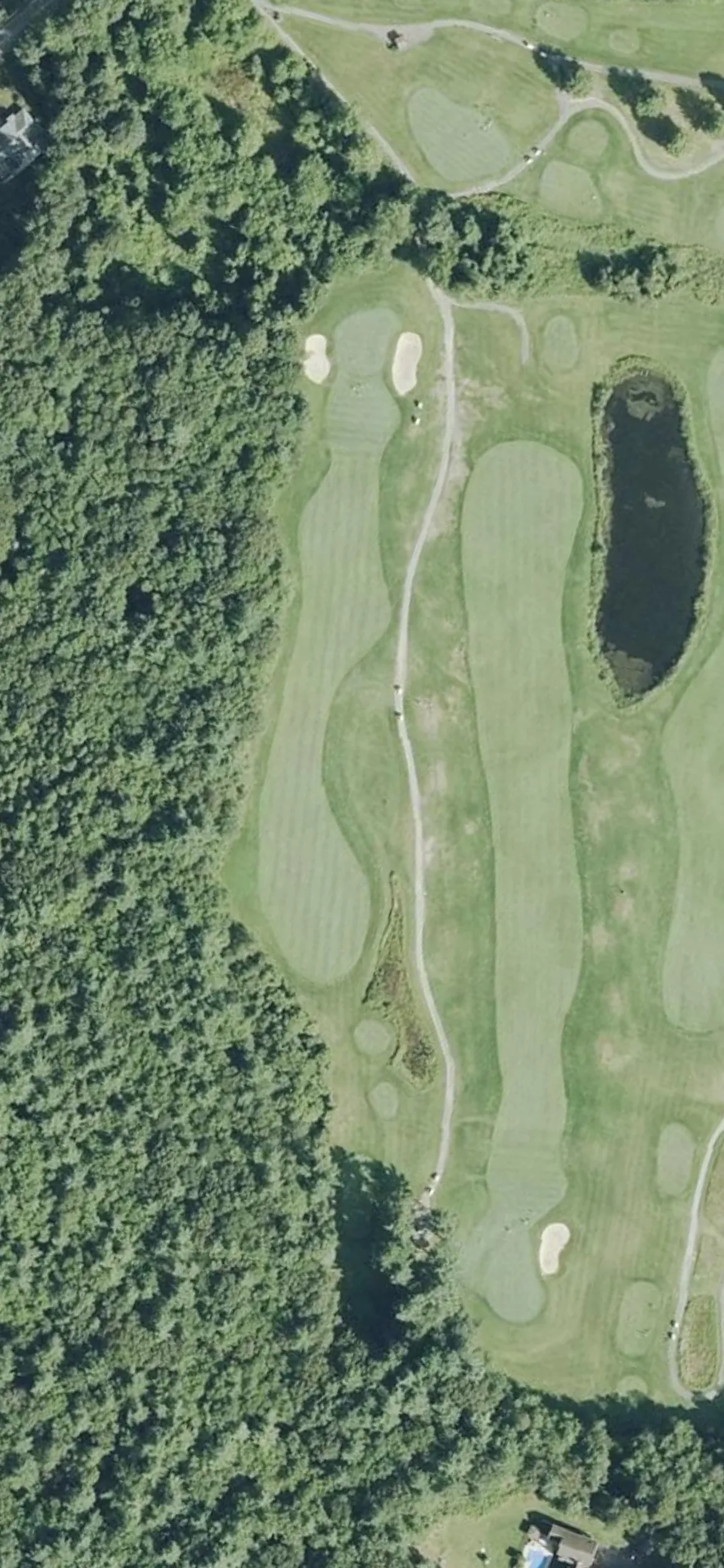 Olde Scotland Links hole 11 aerial preview, par 4, 397 yards