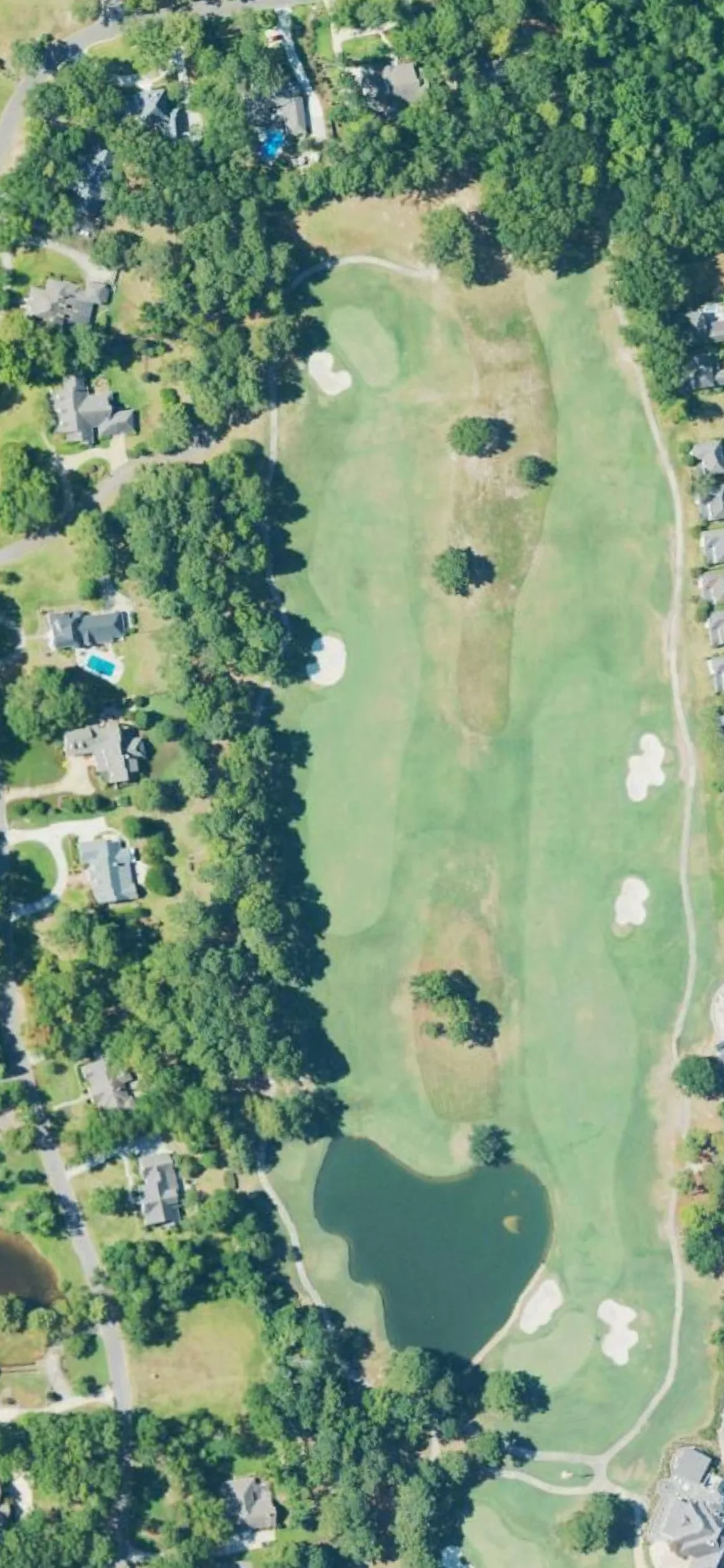 Canebrake Country Club - Canebrake Golf Club hole 10 aerial preview, par 4, 411 yards