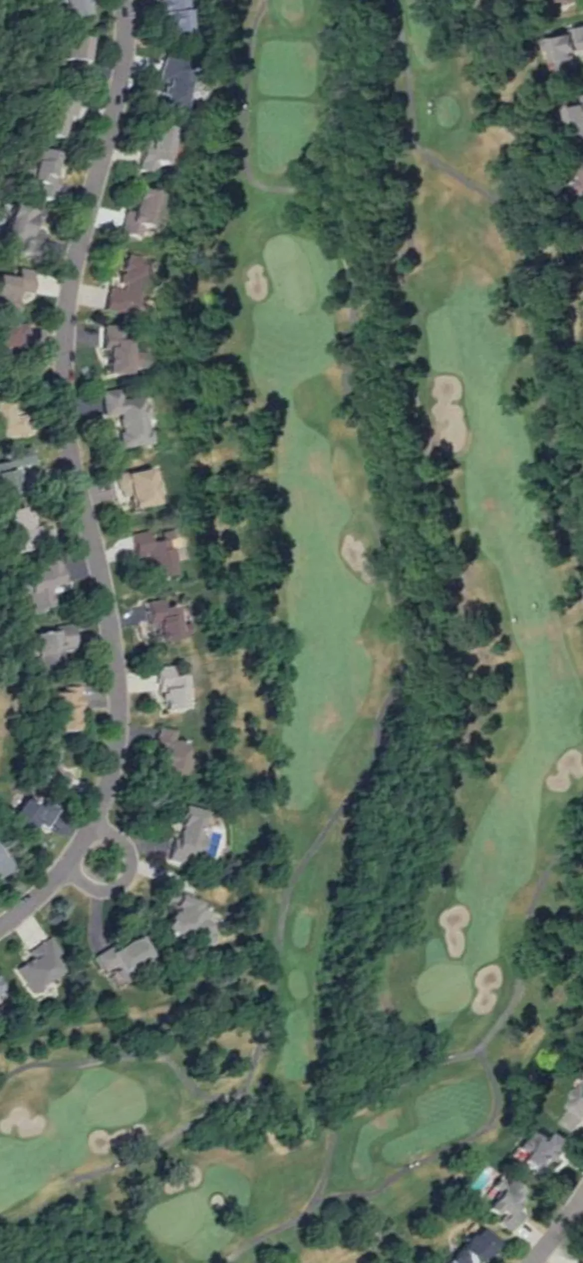 Edinburgh USA hole 13 aerial preview, par 4, 430 yards