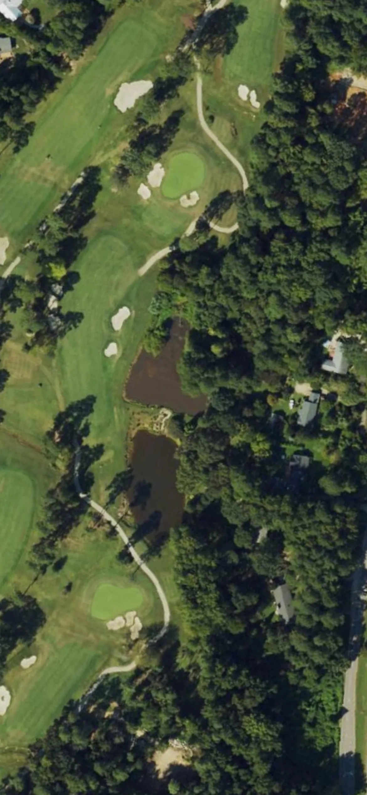 Raleigh CC hole 2 aerial preview, par 4, 435 yards