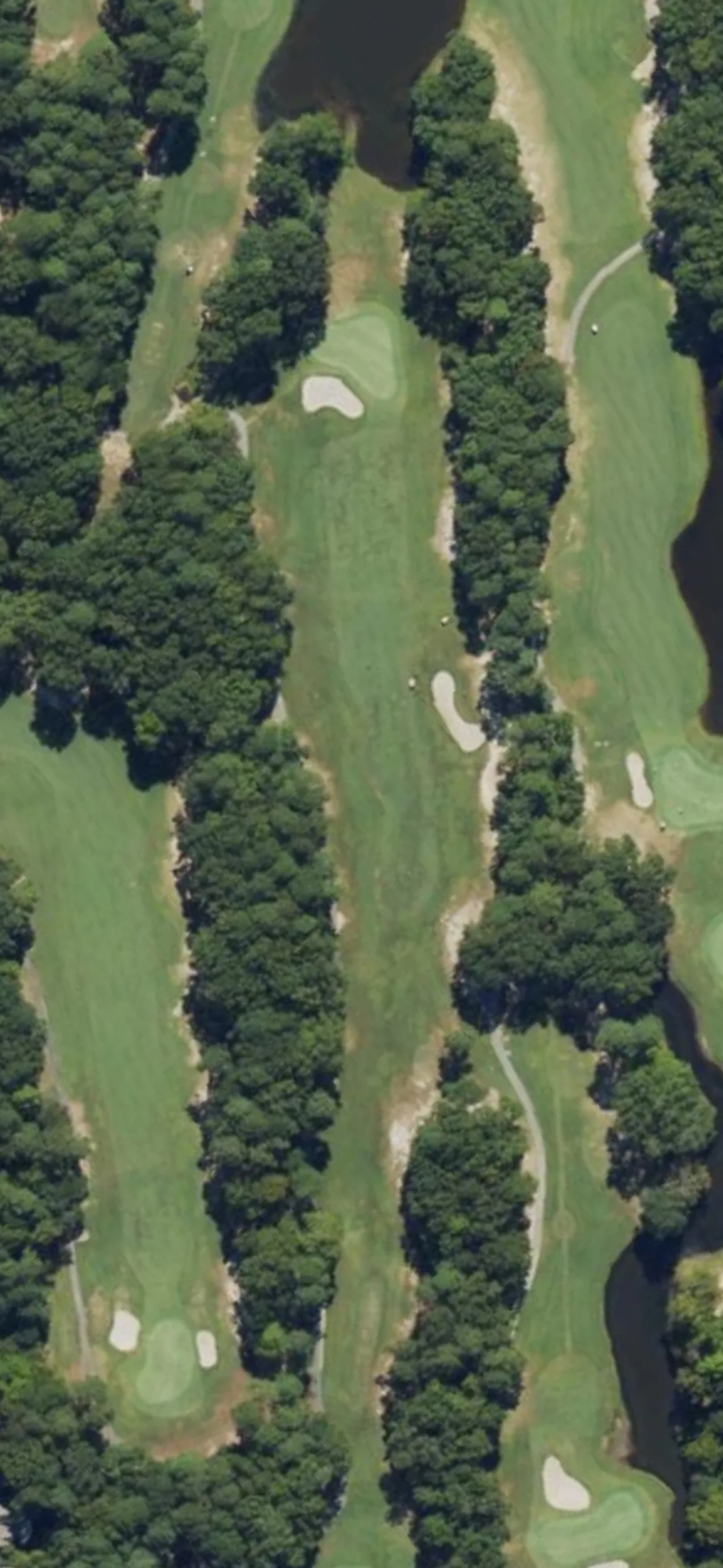 Lochmere GC hole 2 aerial preview, par 4, 360 yards