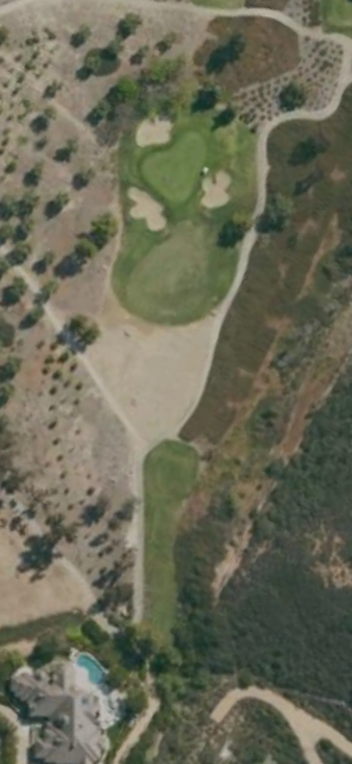 Del Mar Country Club hole 17 aerial preview, par 3, 185 yards