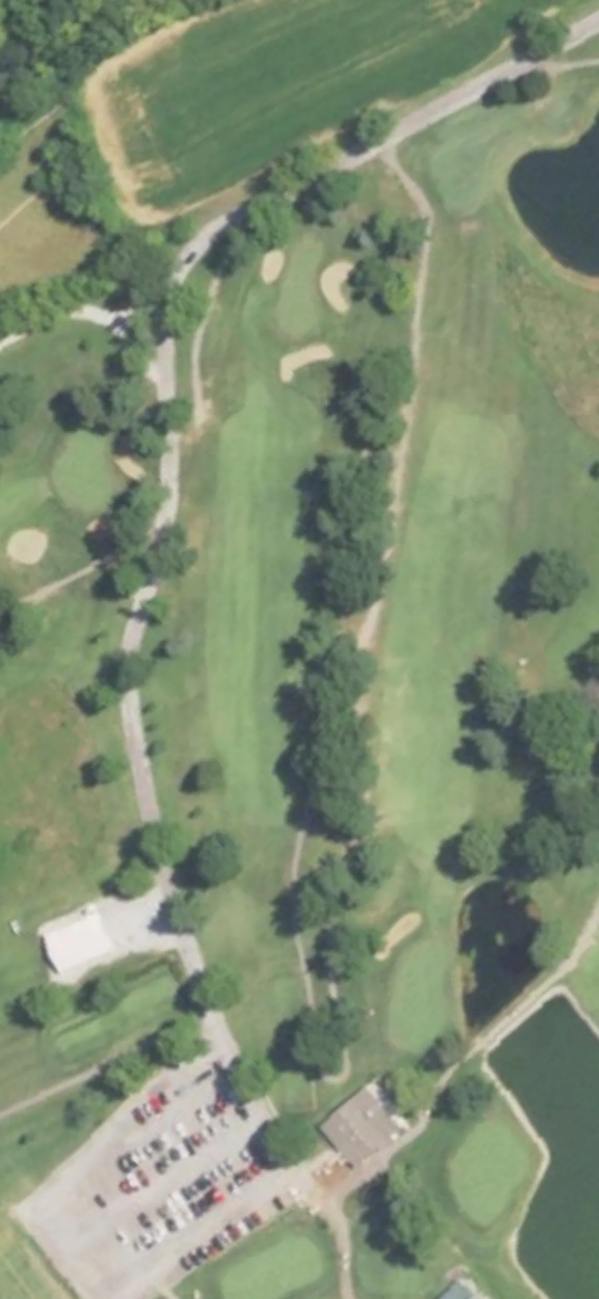 Tamarack Country Club hole 16 aerial preview, par 4, 311 yards