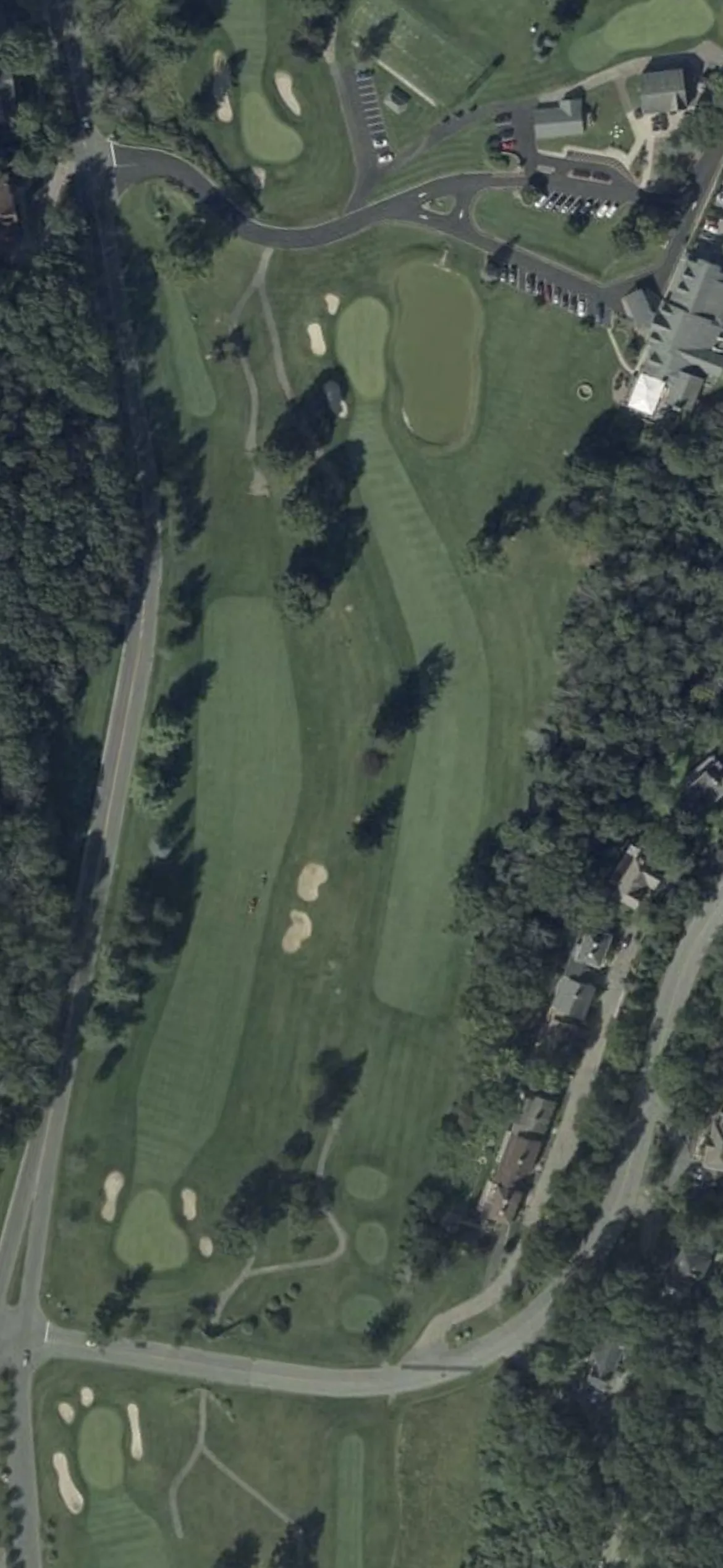 Panther Valley Country Club hole 18 aerial preview, par 4, 387 yards