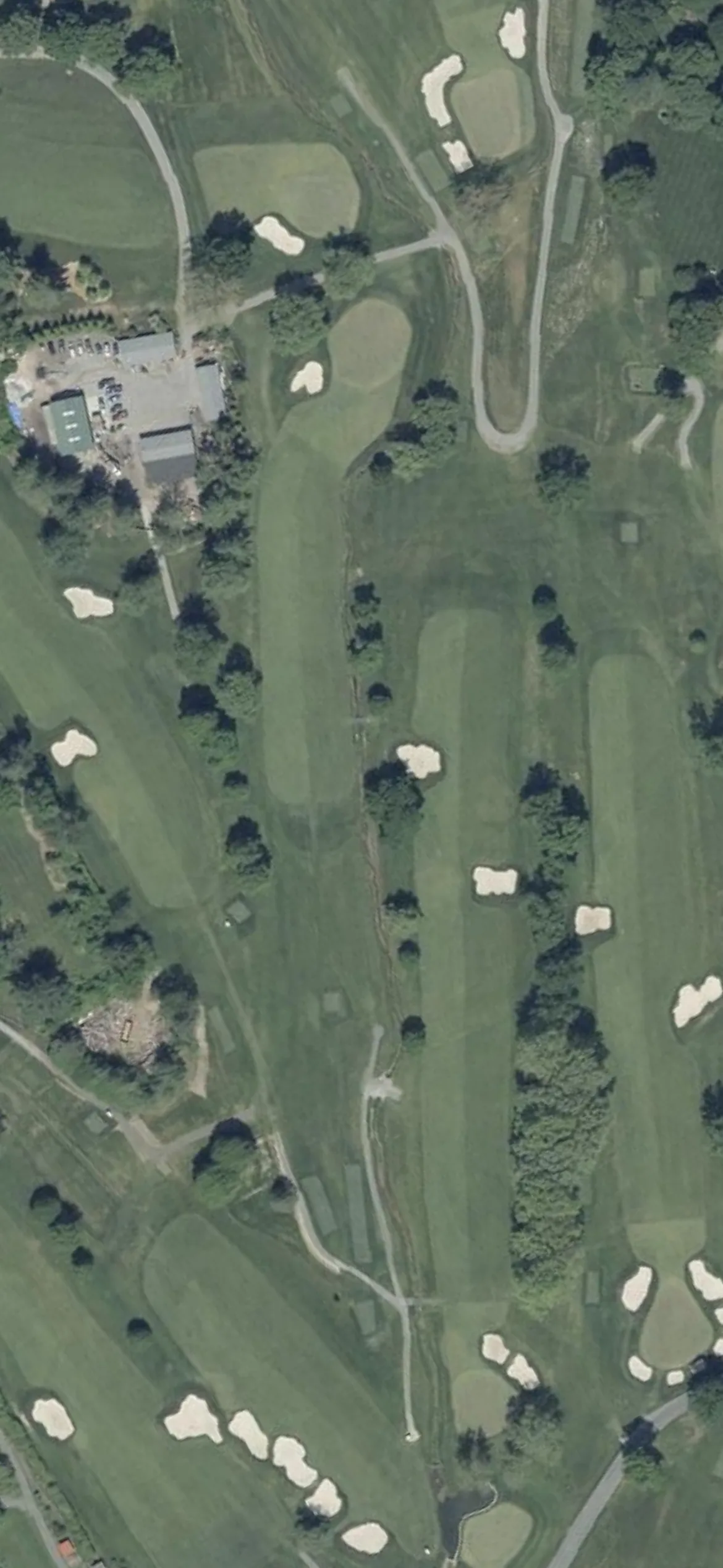 Green Spring Valley Hunt Club hole 15 aerial preview, par 4, 390 yards