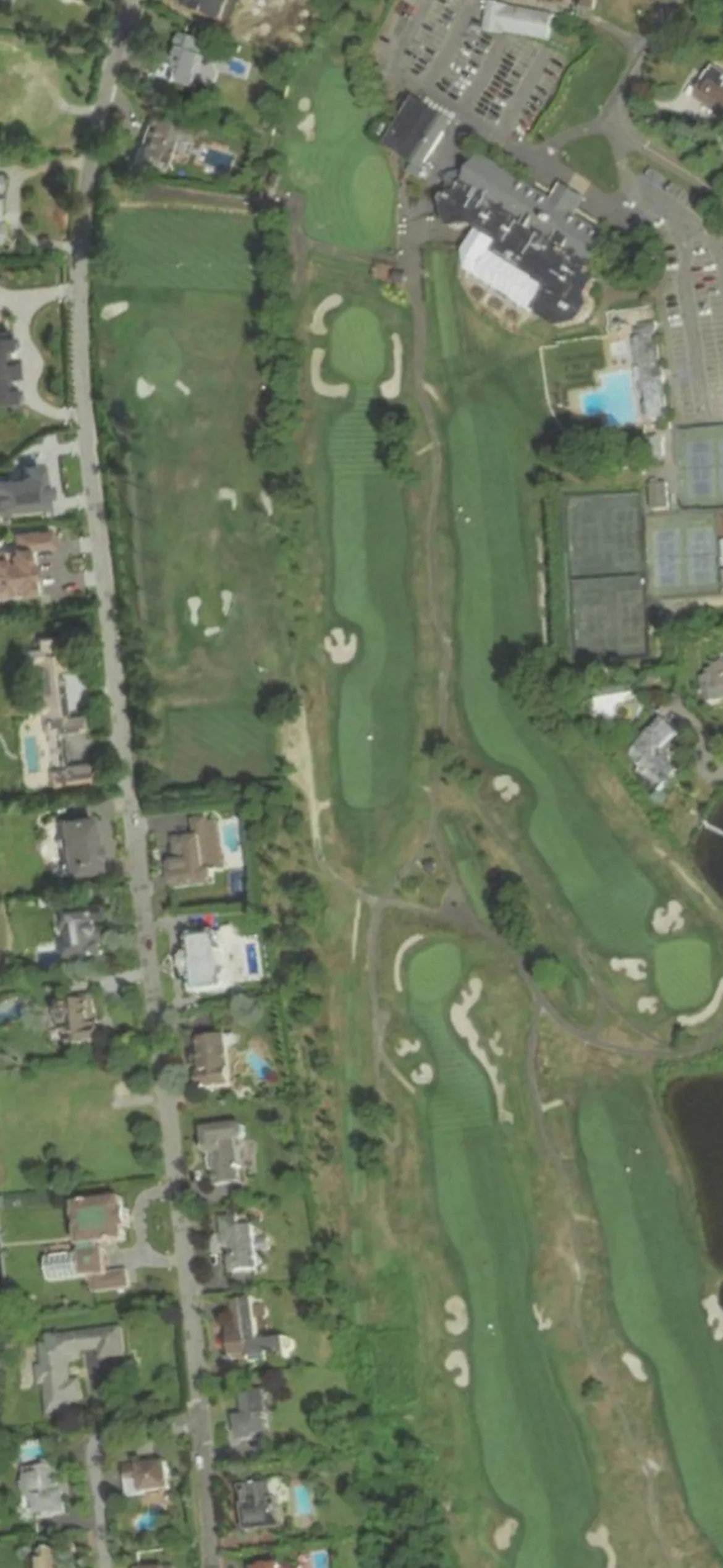 Seawane Club hole 18 aerial preview, par 4, 469 yards
