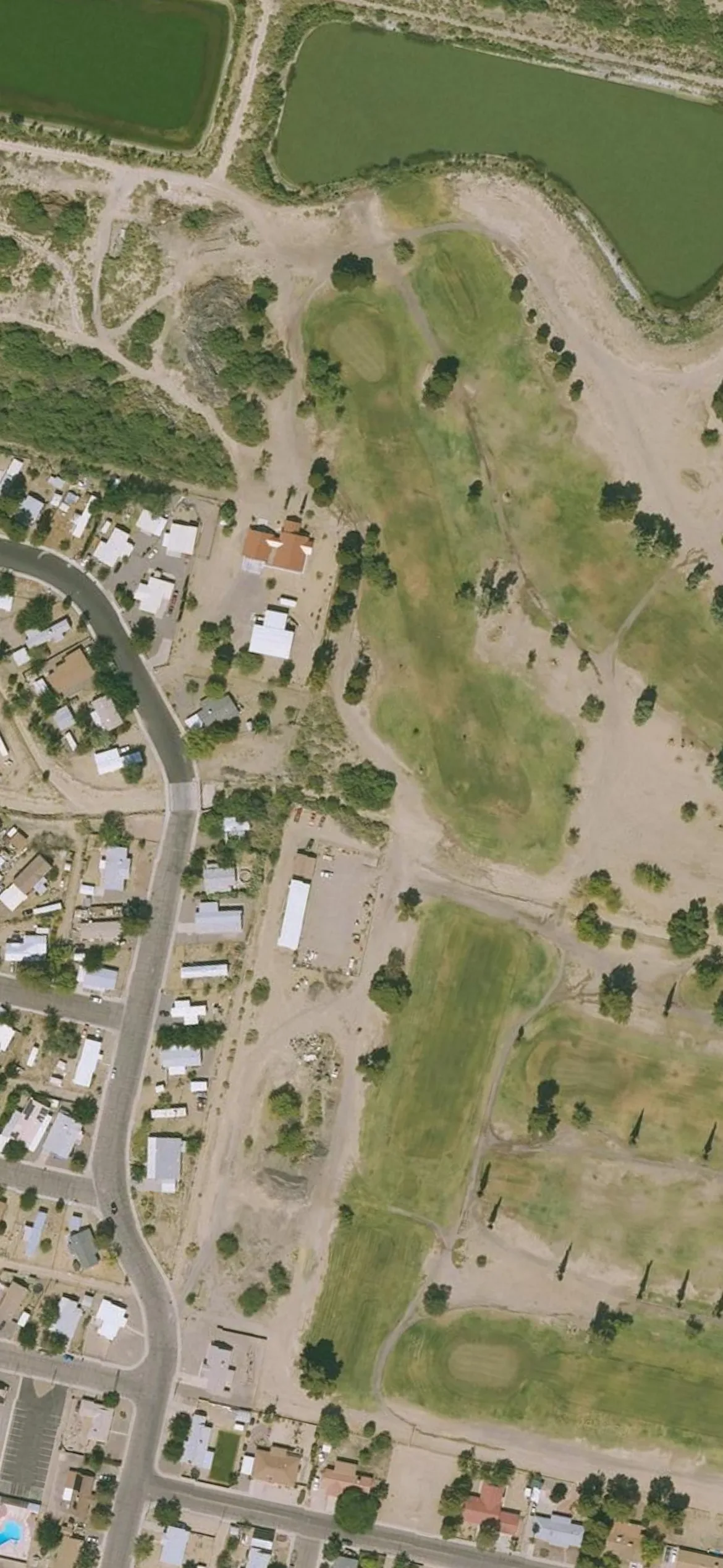 Safford Mt Graham GC hole 2 aerial preview, par 5, 519 yards