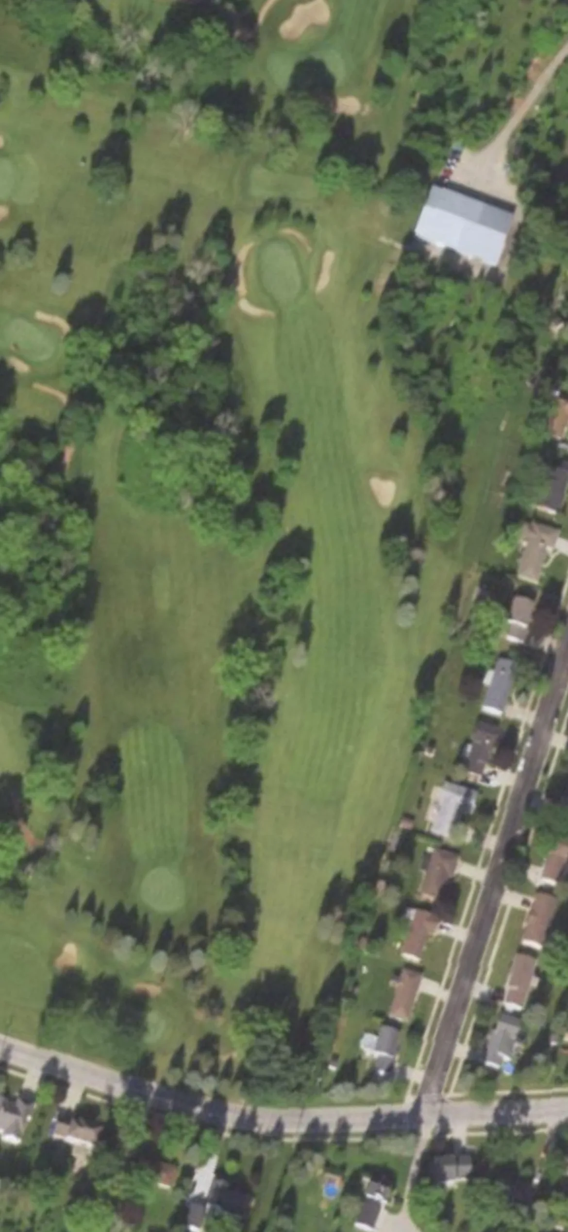 Hartford Golf Club hole 16 aerial preview, par 4, 392 yards