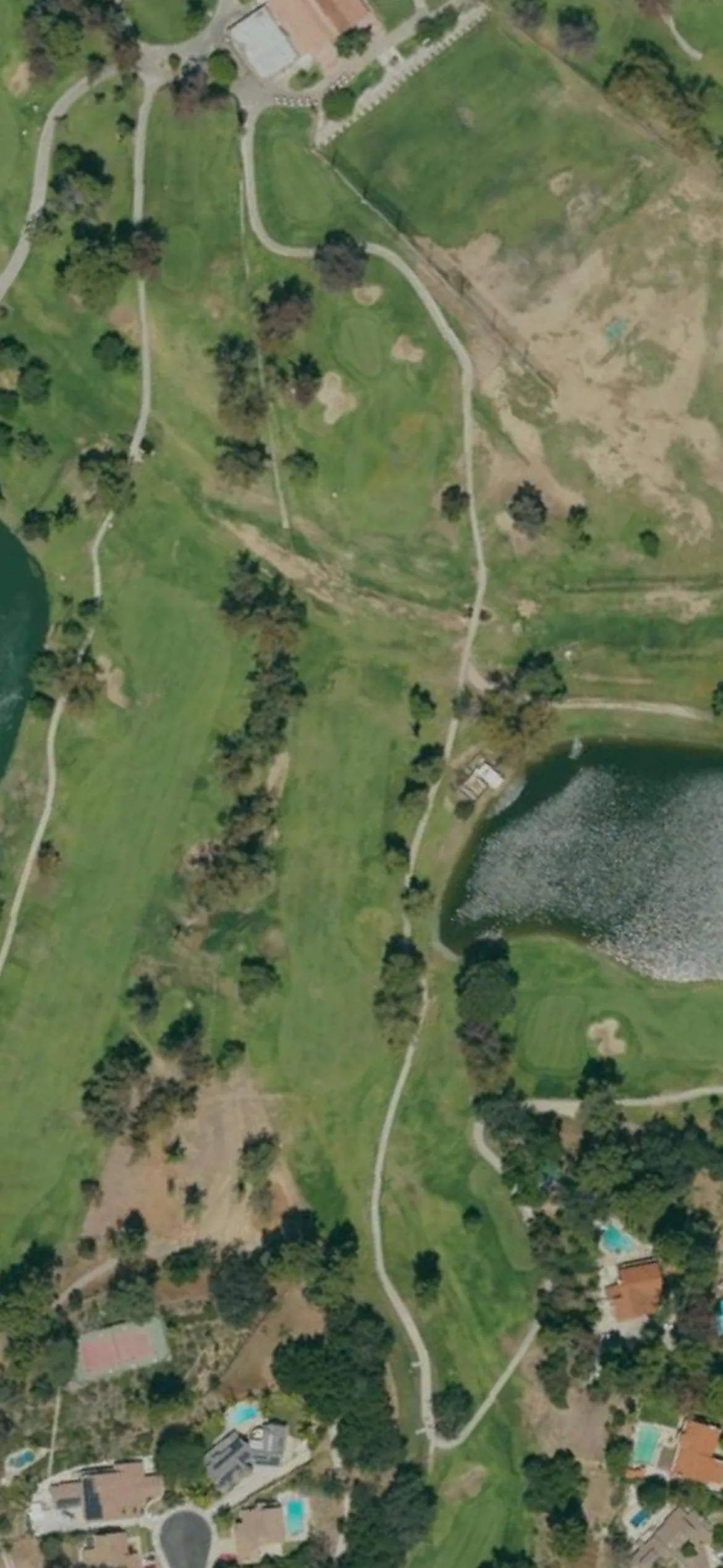 Vista Valencia Golf Club - Vista hole 9 aerial preview, par 5, 418 yards