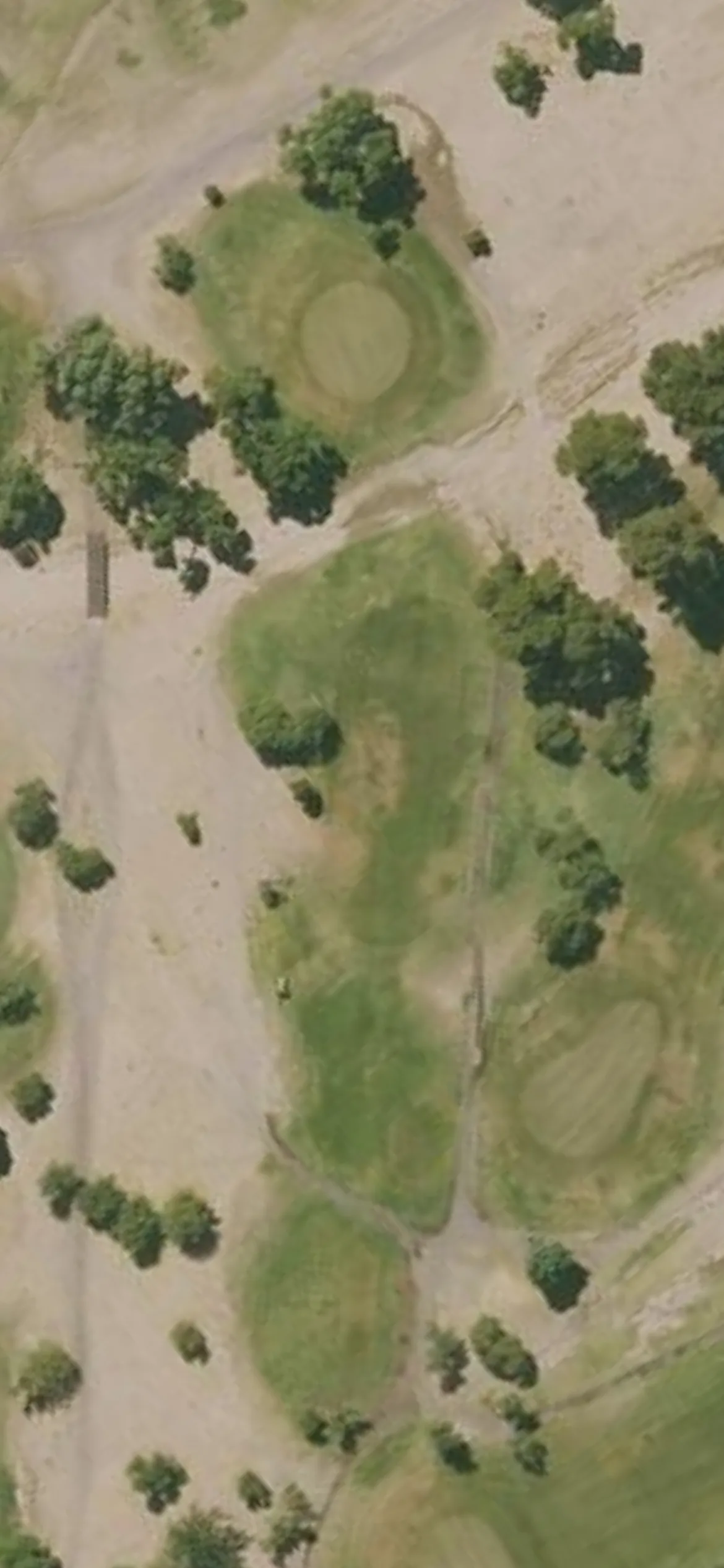 Safford Mt Graham GC hole 7 aerial preview, par 3, 197 yards