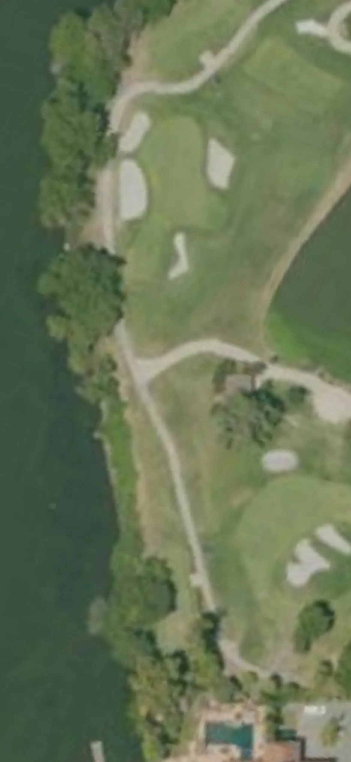 Stockton GCC hole 8 aerial preview, par 3, 133 yards